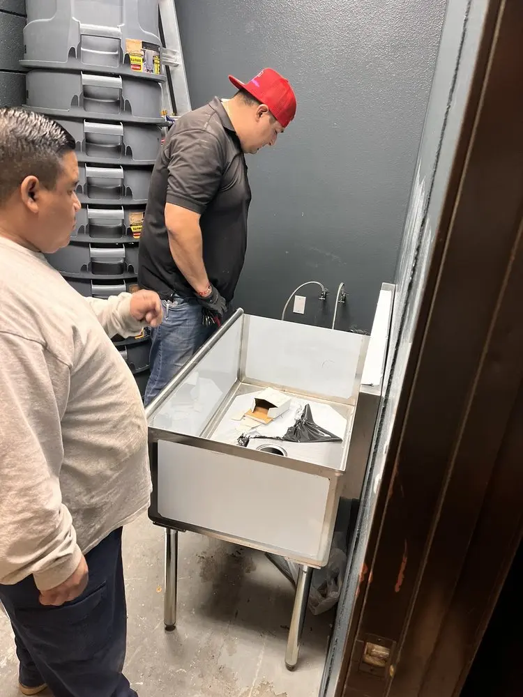 Commercial plumbing and sink installation in San Bernardino